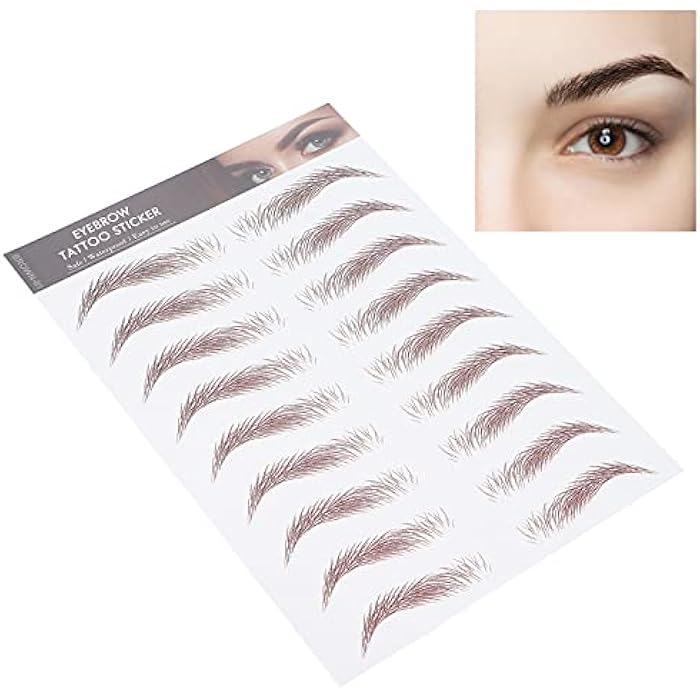 Brrnoo Eyebrow Transfer, Tattoo Sticker Eyebrow Transfer Sticker for Women, Tattoo Stickers Eyebrow Tattoos(Brown-01) - Image 1